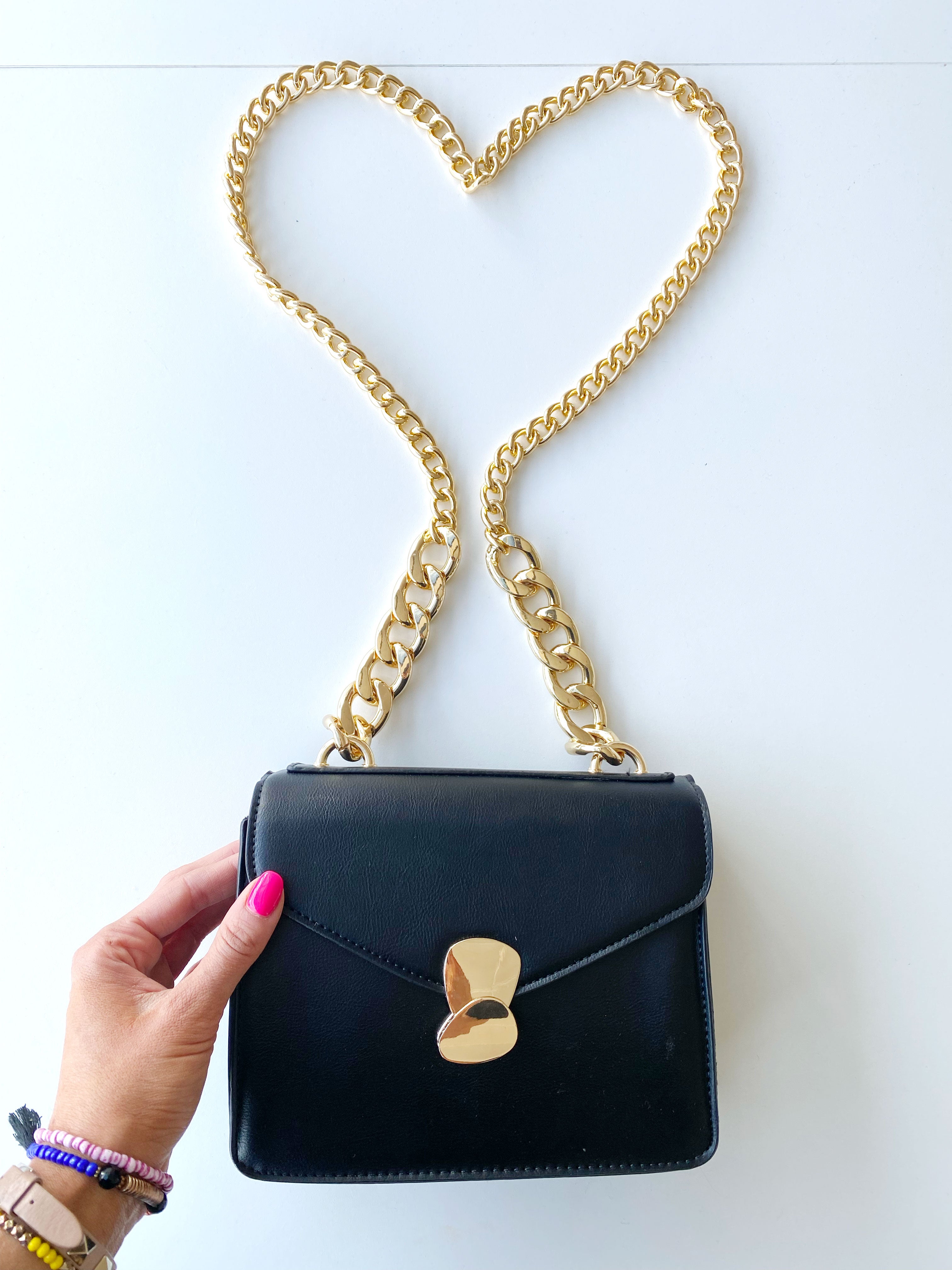 Paris - Lille taske med guldkæde